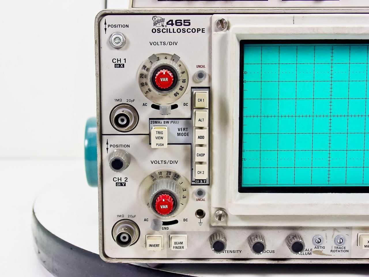 Tektronix 465 2-Channel Oscilloscope with Manual -Broken Knob
