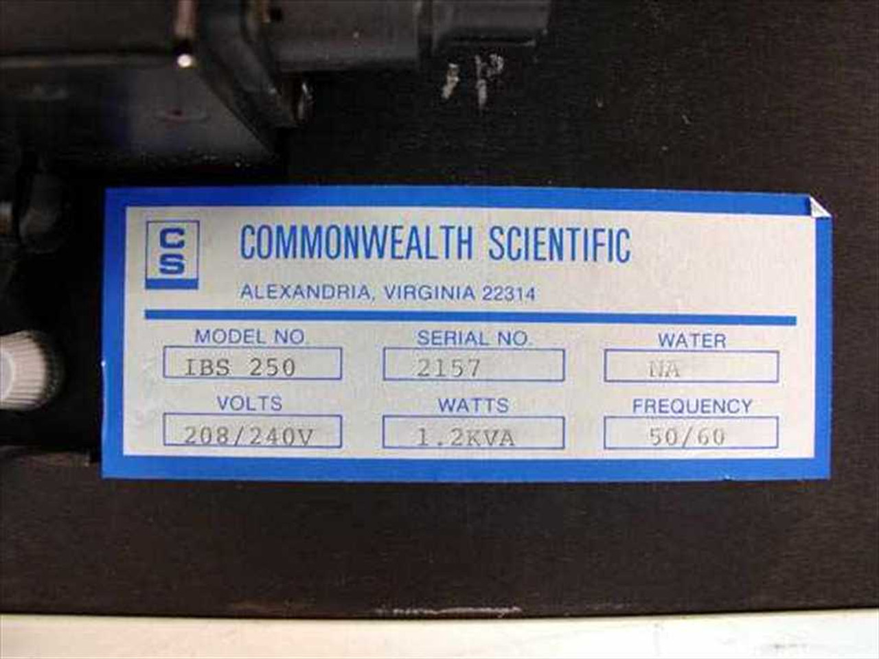 Commonwealth Scientific IBS 250 IBS250 Ion Beam Power Supply 