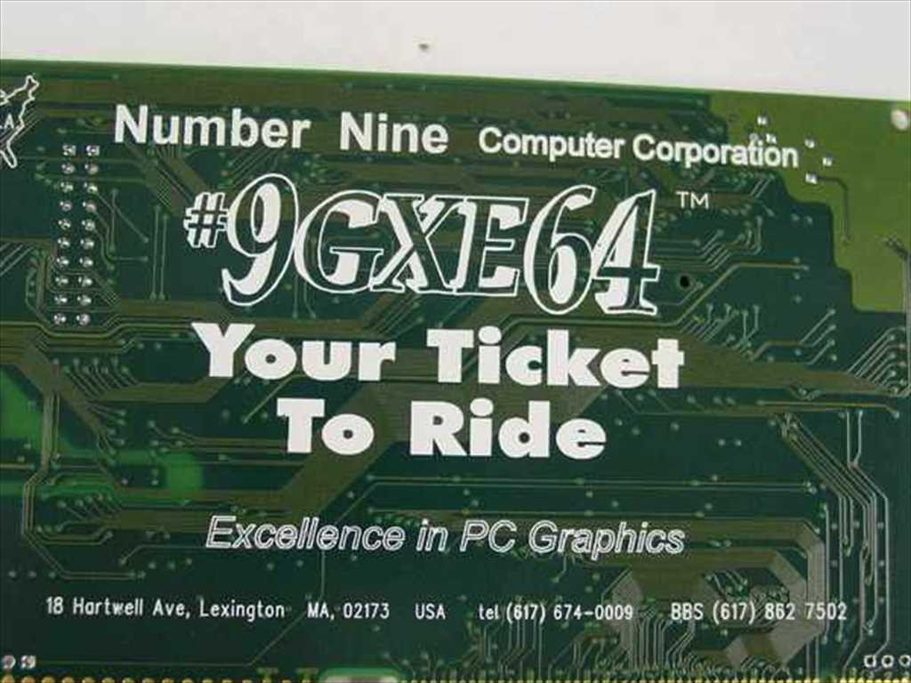 Number Nine 9GXE64 VLB VGA Card - S3 Vision 864 - 86C864-P