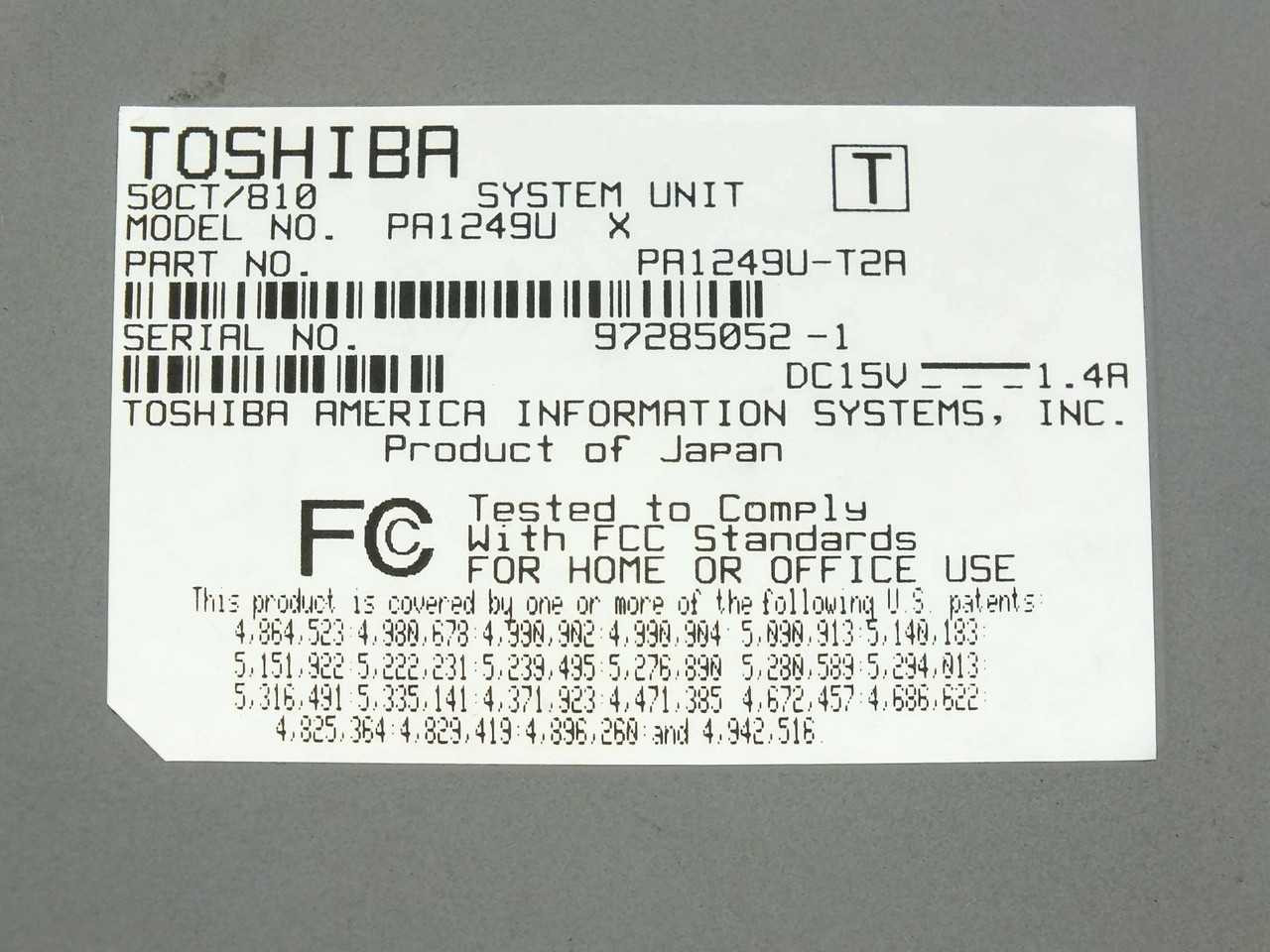 Toshiba PA1249U-T2A P75 Libretto 50CT 16RAM 810Mb