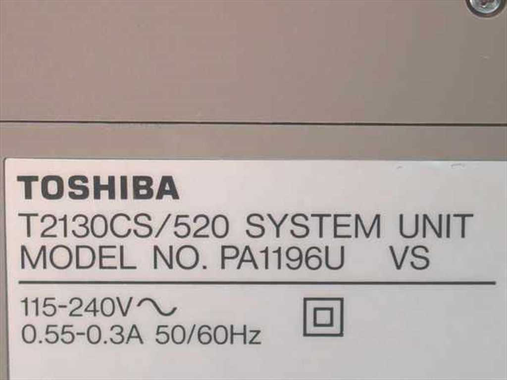 Toshiba PA1196U-S2W T2130CS/520 Laptop 486 DX-2 75MHz