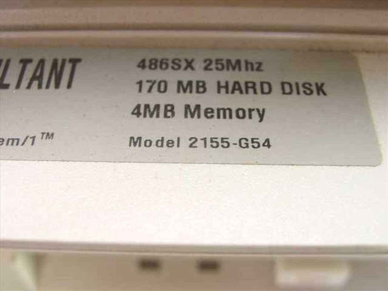 IBM 2155-G54 PS/1 Consultant 486 SX25 25MHz 4mb 140mb Computer