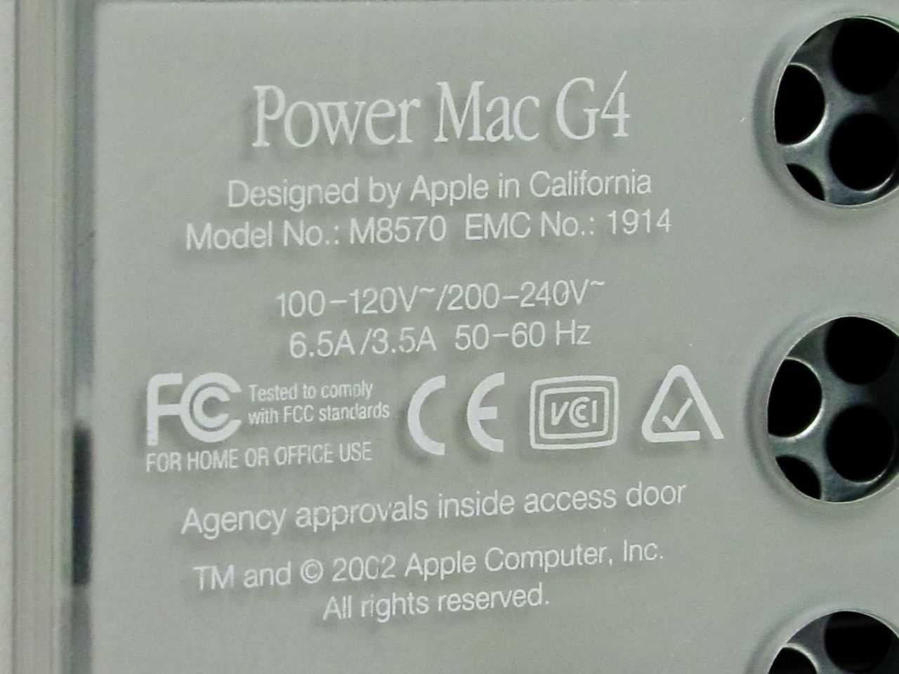 Apple Power Mac G4 1.0GHz Processor, 60GB HDD, 512MB RAM (M8570)