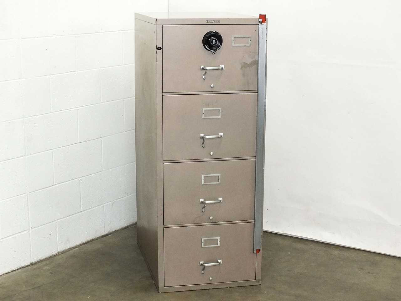 Shaw Walker G1 4Drawer Fireproof Filing with PadLock Slot As Is