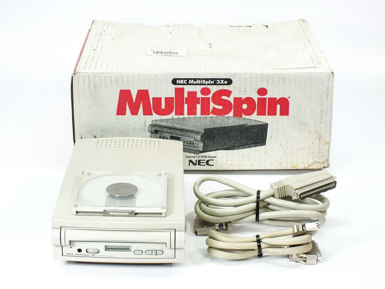 NEC CDR-600 MultiSpin 3X SCSI CD ROM Reader with Cables