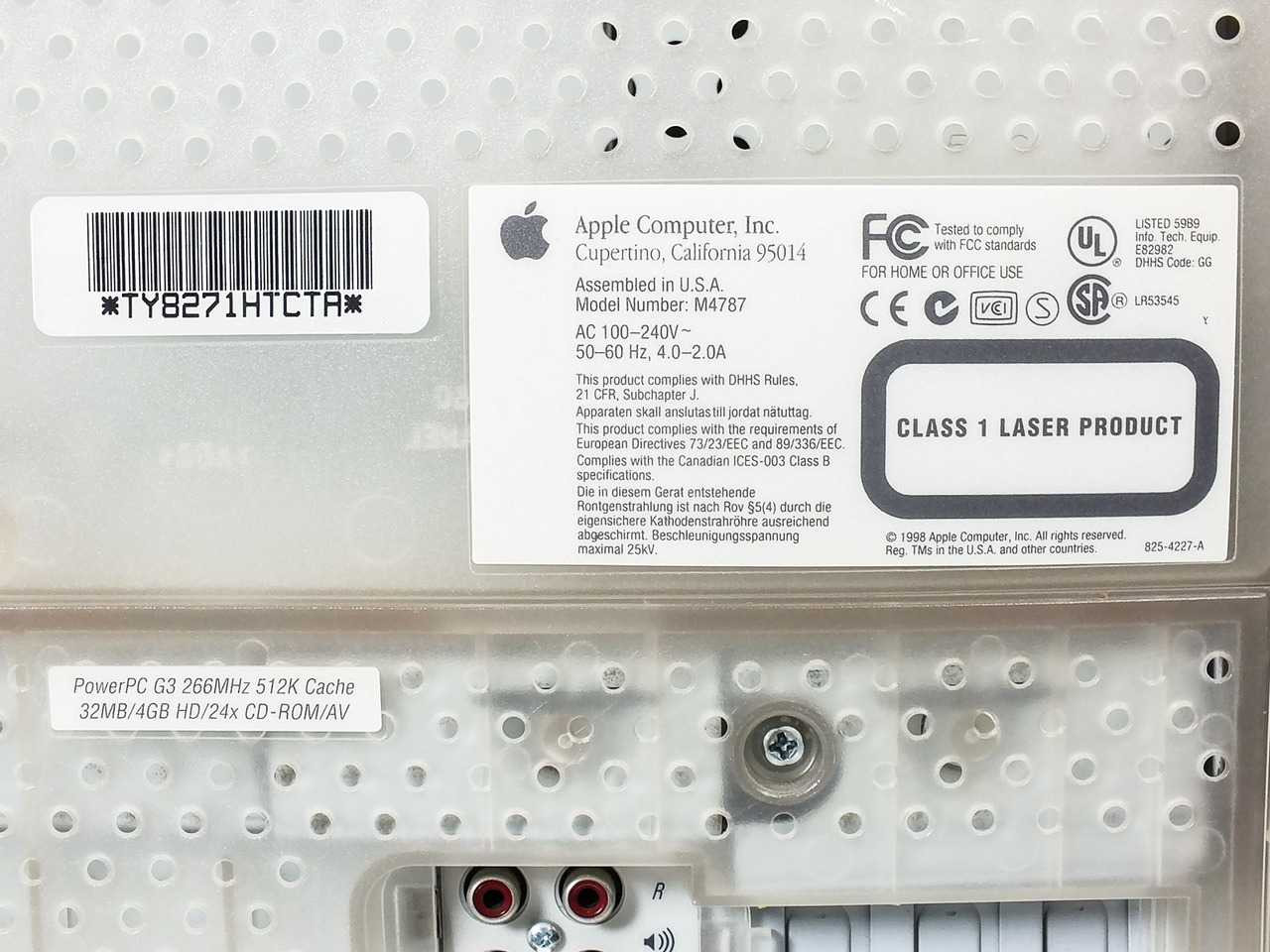 Apple M4787 Power Mac G3/266MHz 4GB HDD All-in-One Computer