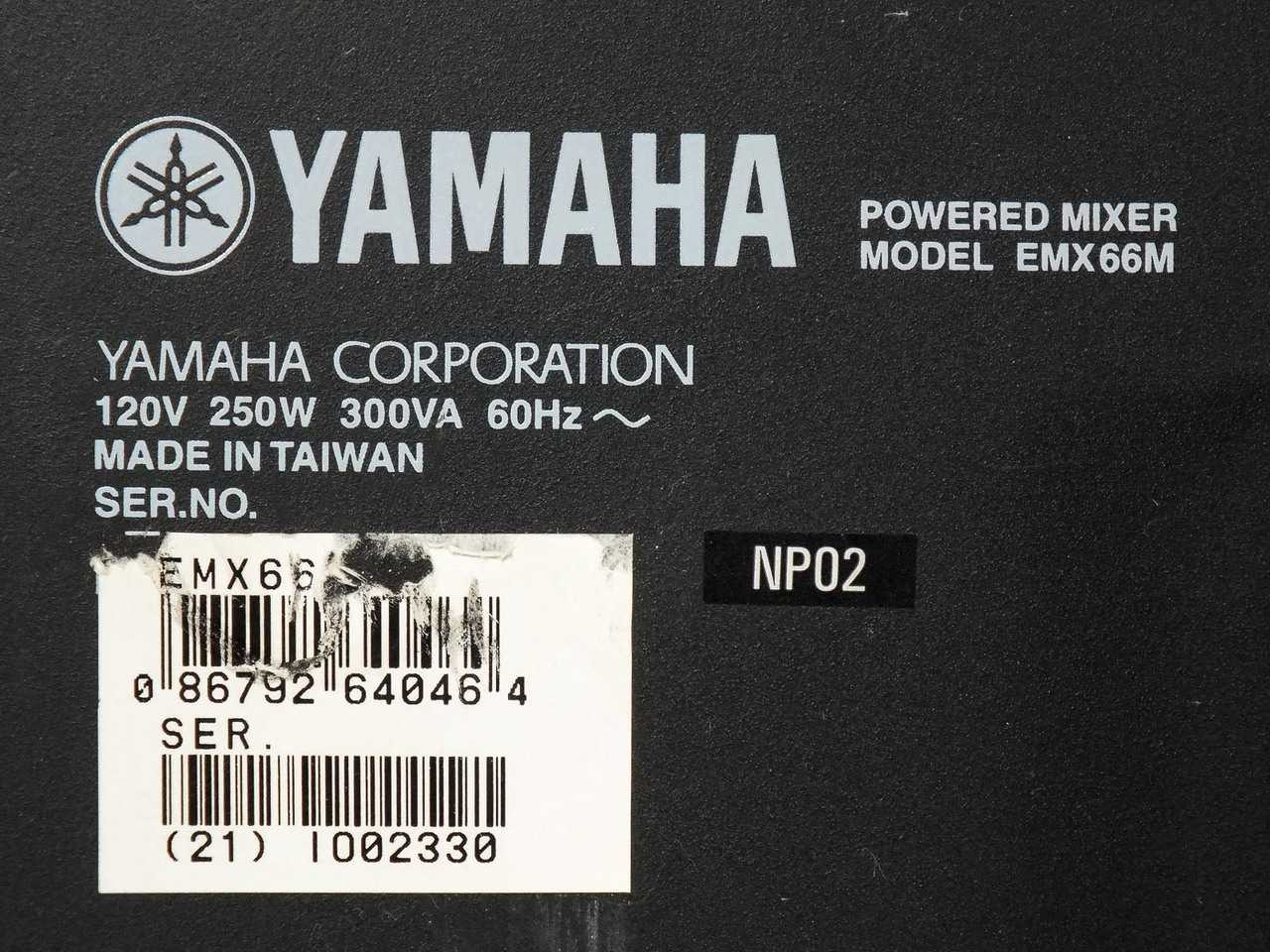 Yamaha EMX66M 6-Channel EMX Series Powered Mixer - AS-IS