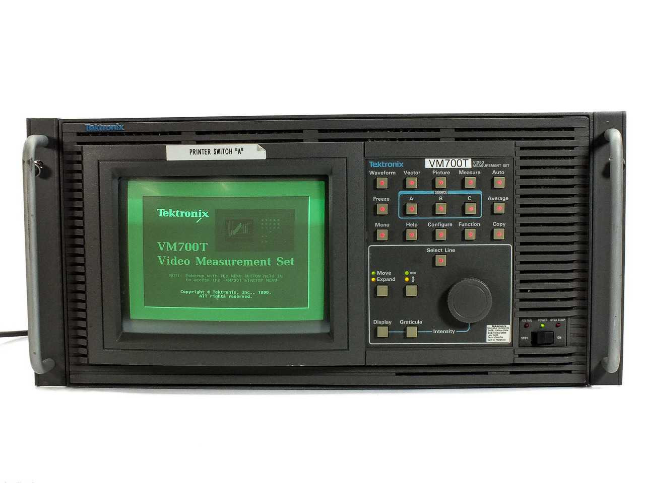 Tektronix VM700T Video Measurement Set Options 01 1S 40
