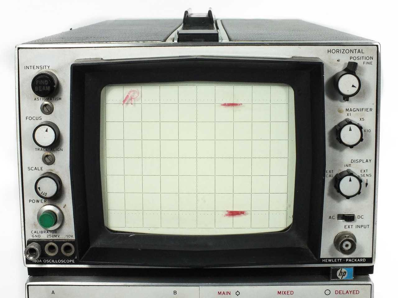 HP 180A Oscilloscope with 1801A Amp and 1821A Generator - NO Scale
