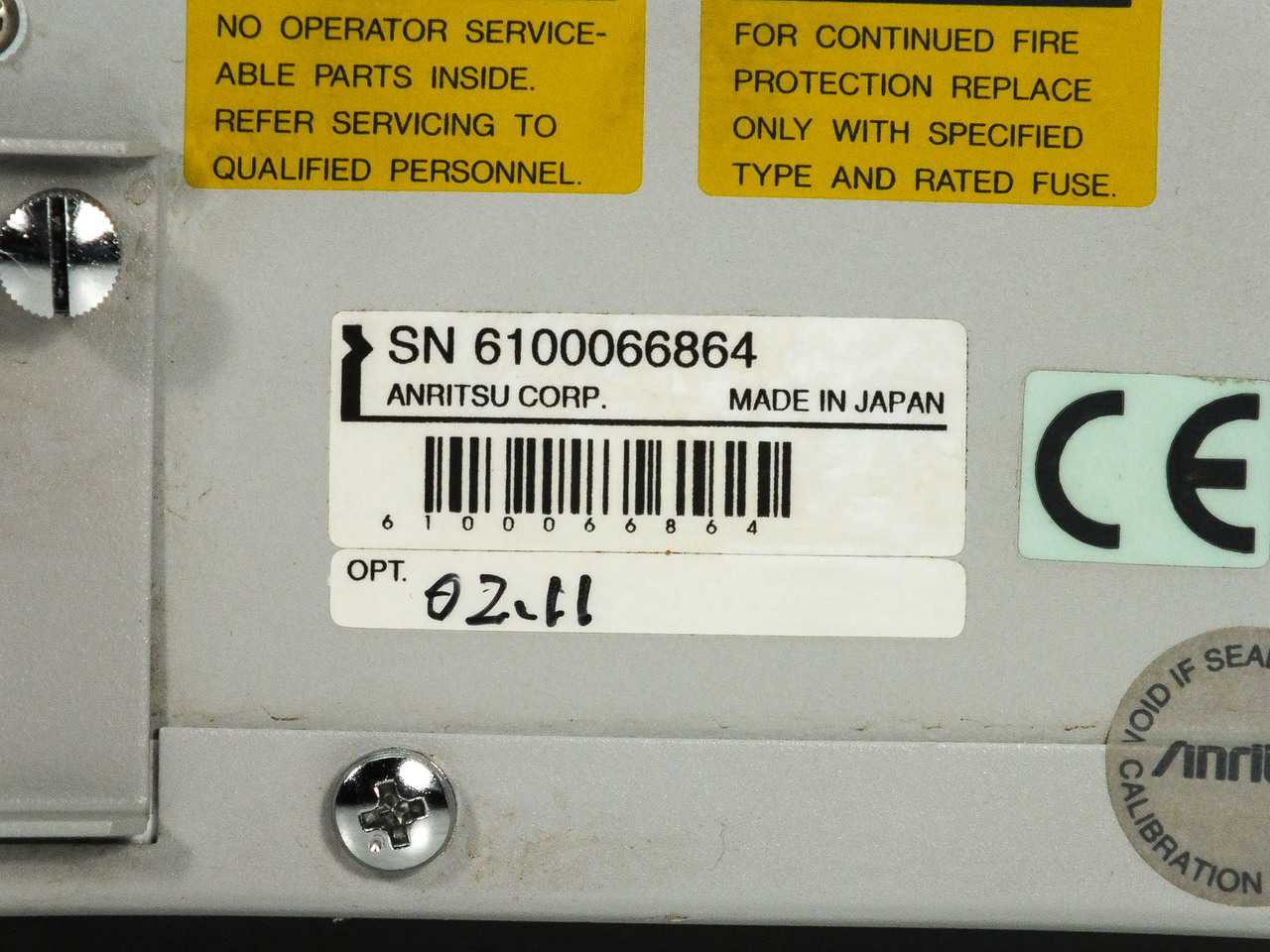 Anritsu MP1570A SONET/SDH/PDH/ATM Analyzer For Parts