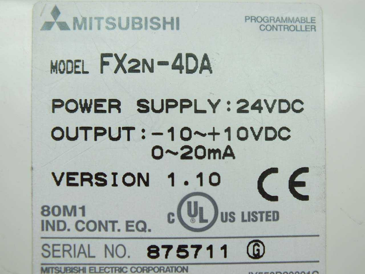Mitsubishi FX2N-32MR-ES/UL Computer Interface with FX2N-8EYR