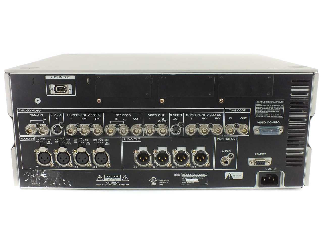 Sony DSR-1800 DVCAM Studio Editing Player/Recorder - Displays