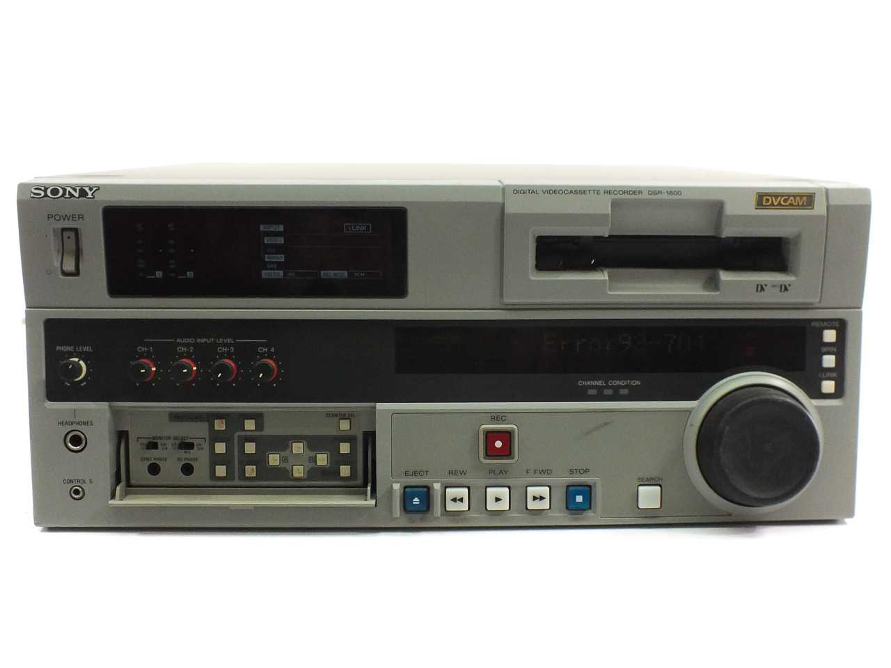 Sony DSR-1800 DVCAM Studio Editing Player/Recorder - Displays