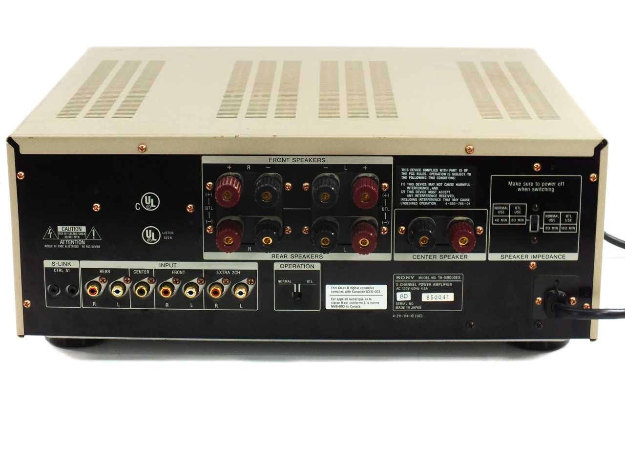 Sony TA-N9000ES High Power Legato Linear 5 Channel Power Amplifier