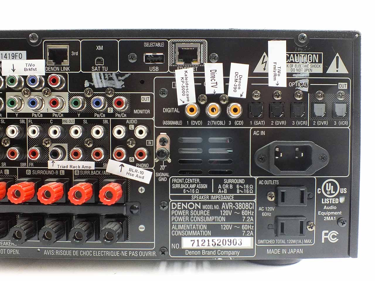 ✨美品✨　DENON AVC-3808 AVR-3808CI - Home theater receiver with HDMI switching and video