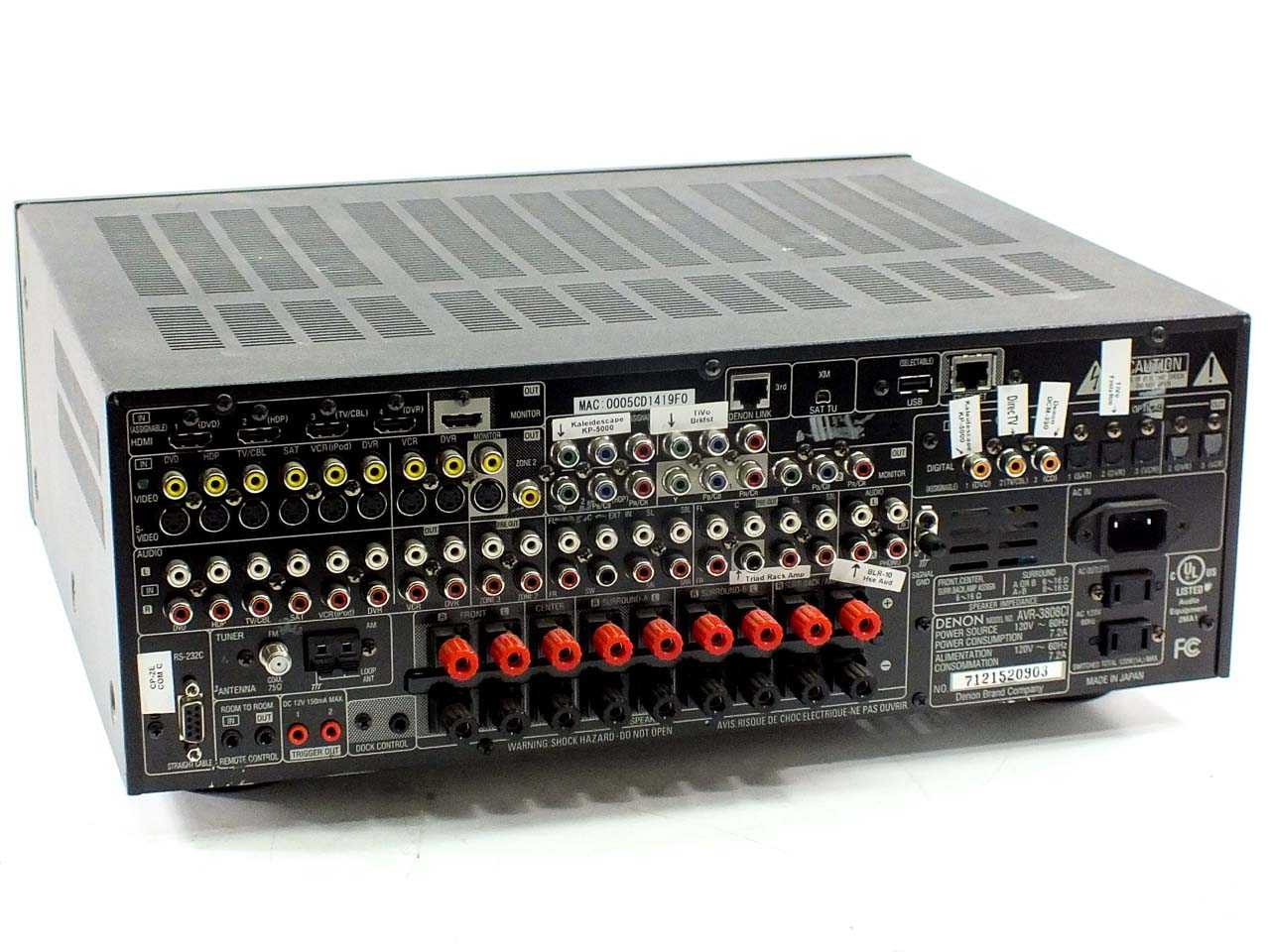 Denon AVR-3808CI Home Theater Receiver with HDMI Switching & Video