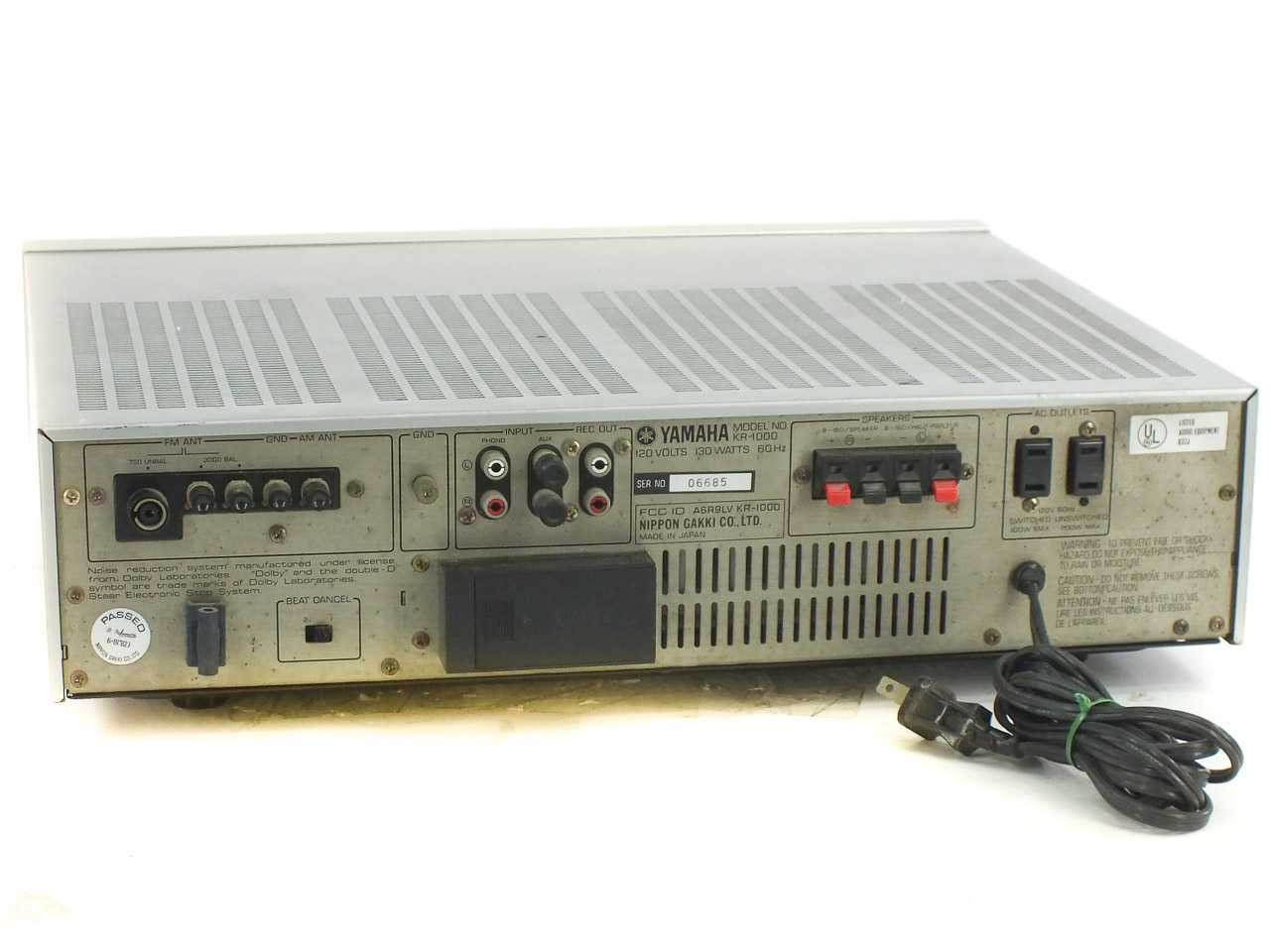 Yamaha KR-1000 2-Ch Tape Cassette Receiver with Radio - Bad Tape Yamaha KR-1000 2-Ch Tape Cassette Receiver with Radio - Bad Tape