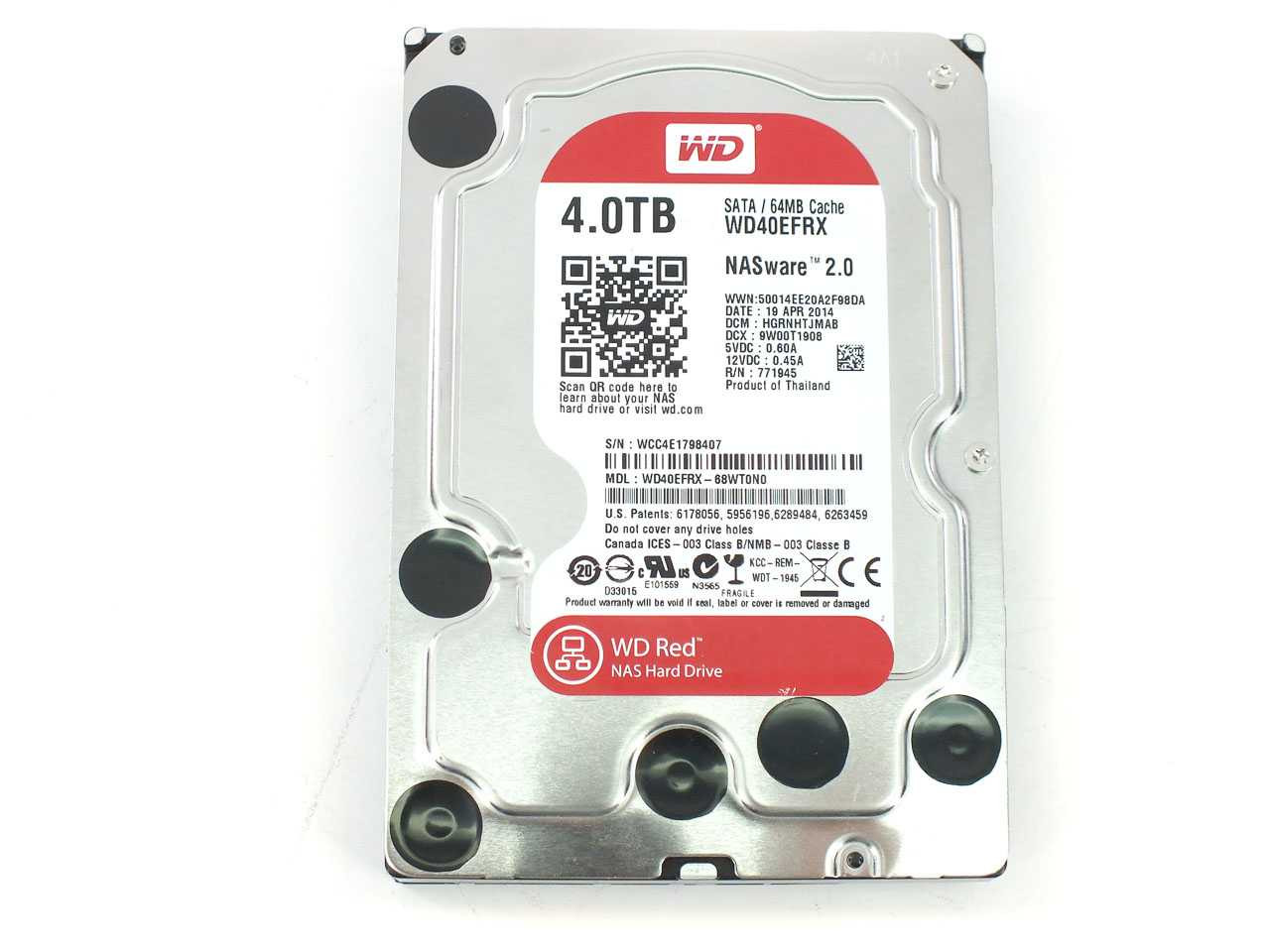☆ ★ 4.0TB ★ Western Digital Red 【 WD40EFRX 】 良品 ★L3N 4.0TB ☆ Western Digital Red  WD40EFRX  稼働少 ☆0T1