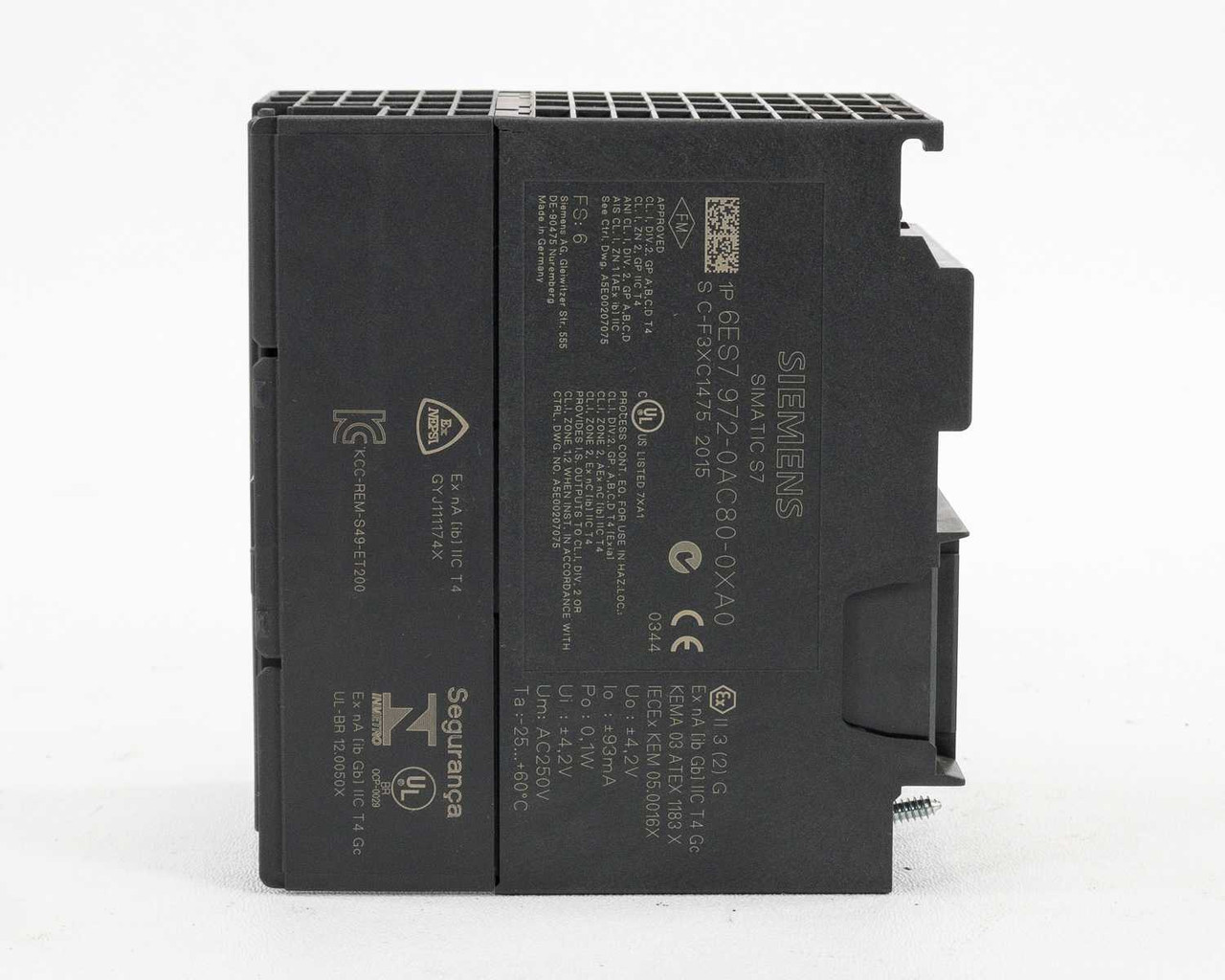 Siemens 6ES7972-0AC80-0XA0 Simatic S7 RS485-IS Coupler 4.2V, 93mA. 0.1W, AC  250V