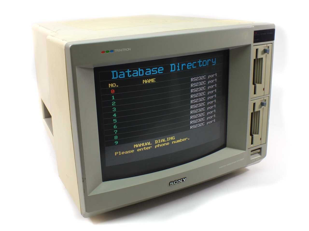 Sony KTX-1350N Color Videotex Viewdata CRT Terminal w/ MFD