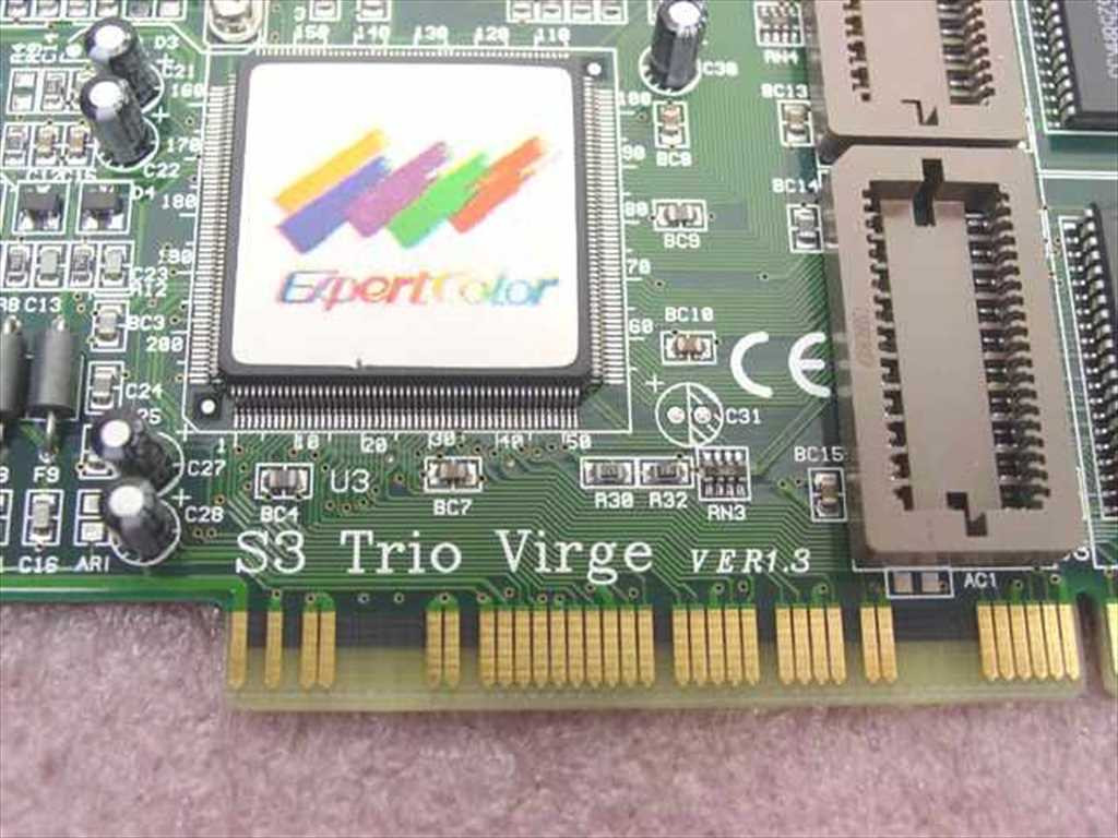 S3 Trio Virge ExpertColor PCI VGA Video Card