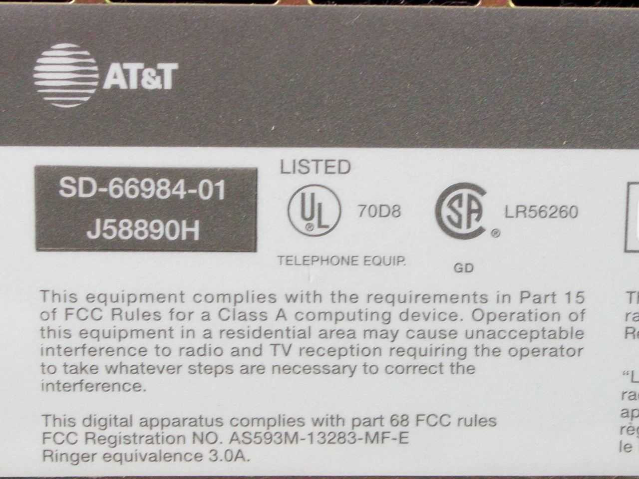 AT&T / Avaya SD-66984-01 Definity SCC Port Cab 102925 Card Enclosure