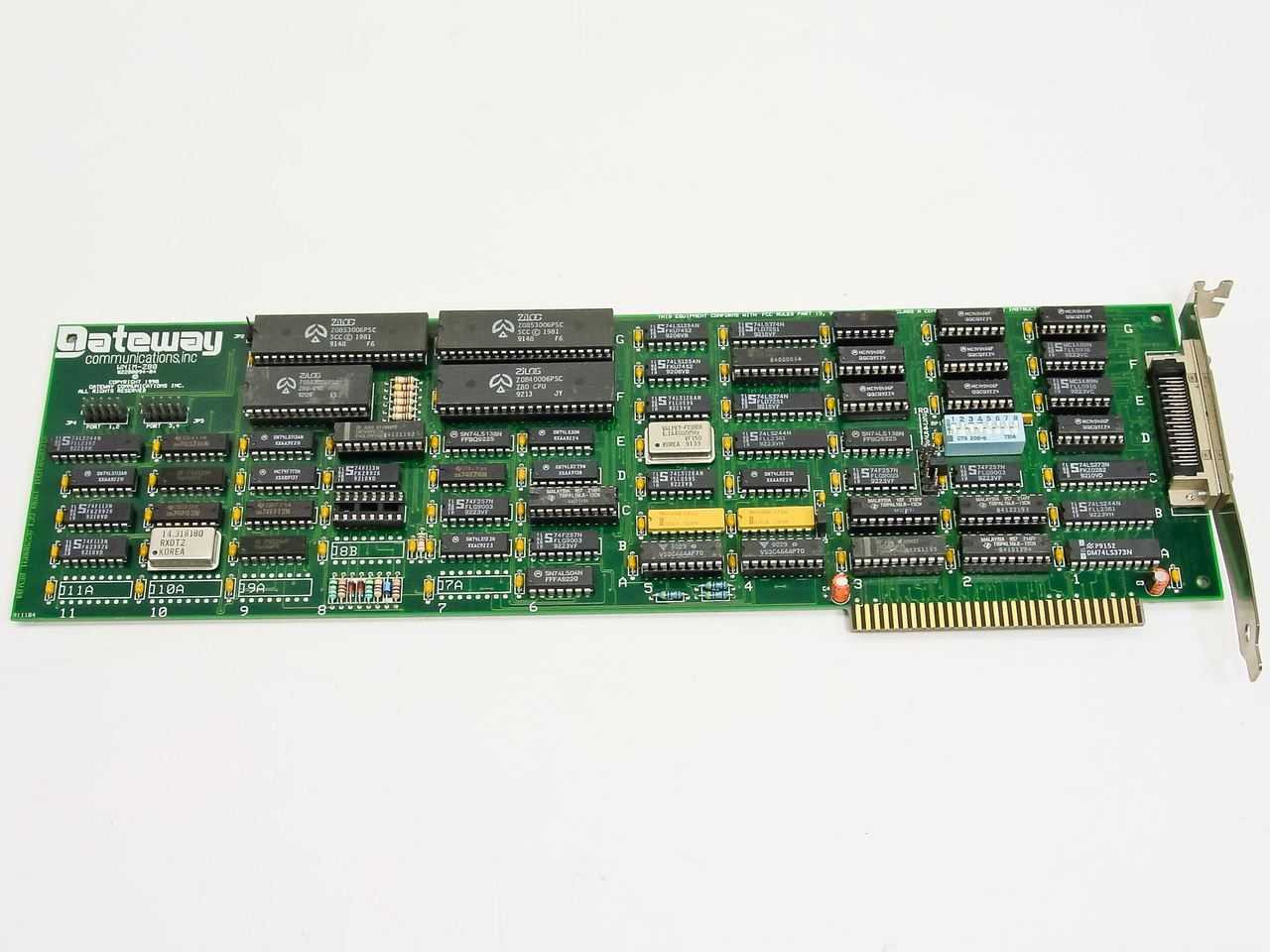 USAGI-ELECTRONICS!ページ Gateway 82200094-04 8-Bit ISA WNIM-Z80 Board - Circa 1990