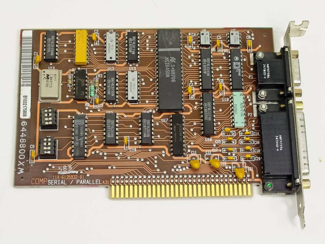 IBM 6448800XM 8-Bit ISA Serial Parallel Adapter Card 6135932