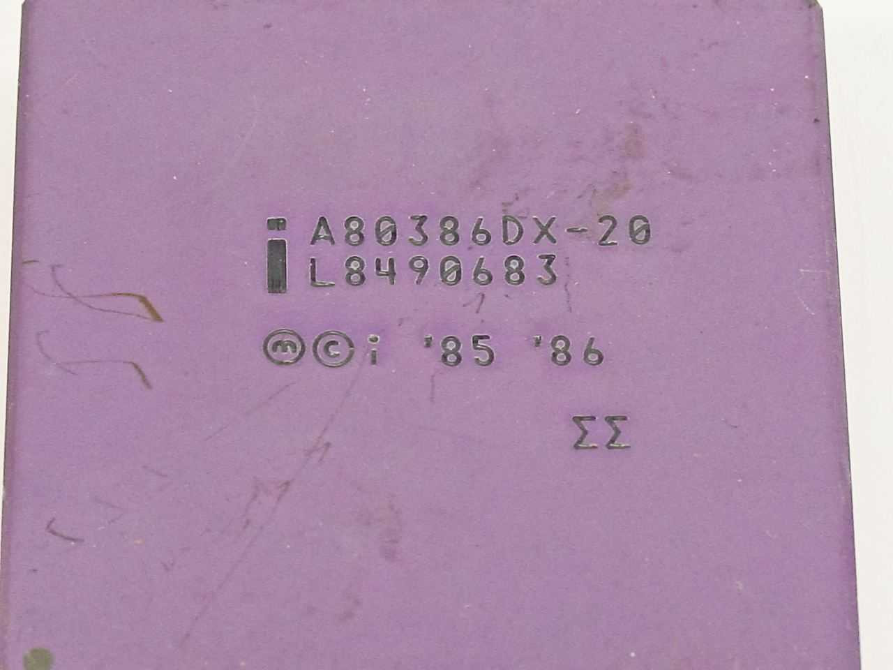Intel A80386DX-20 20MHz CPU 386 Processor 32-BIT 5V - GOLD Pins
