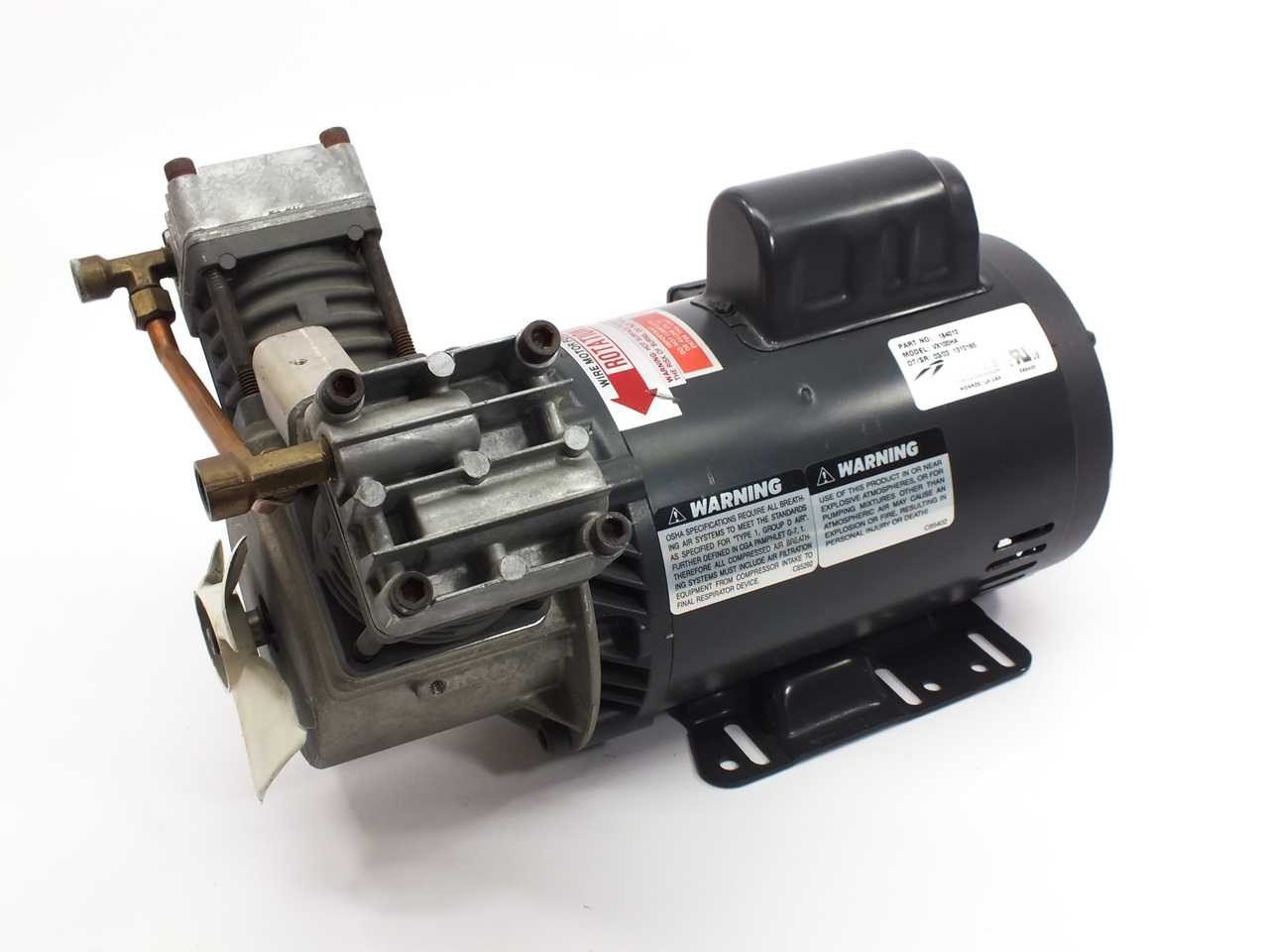 Thomas VX100HA VORTEX Articulating Piston Oil-Less Compressor 1-HP 115/230  VAC (184012)