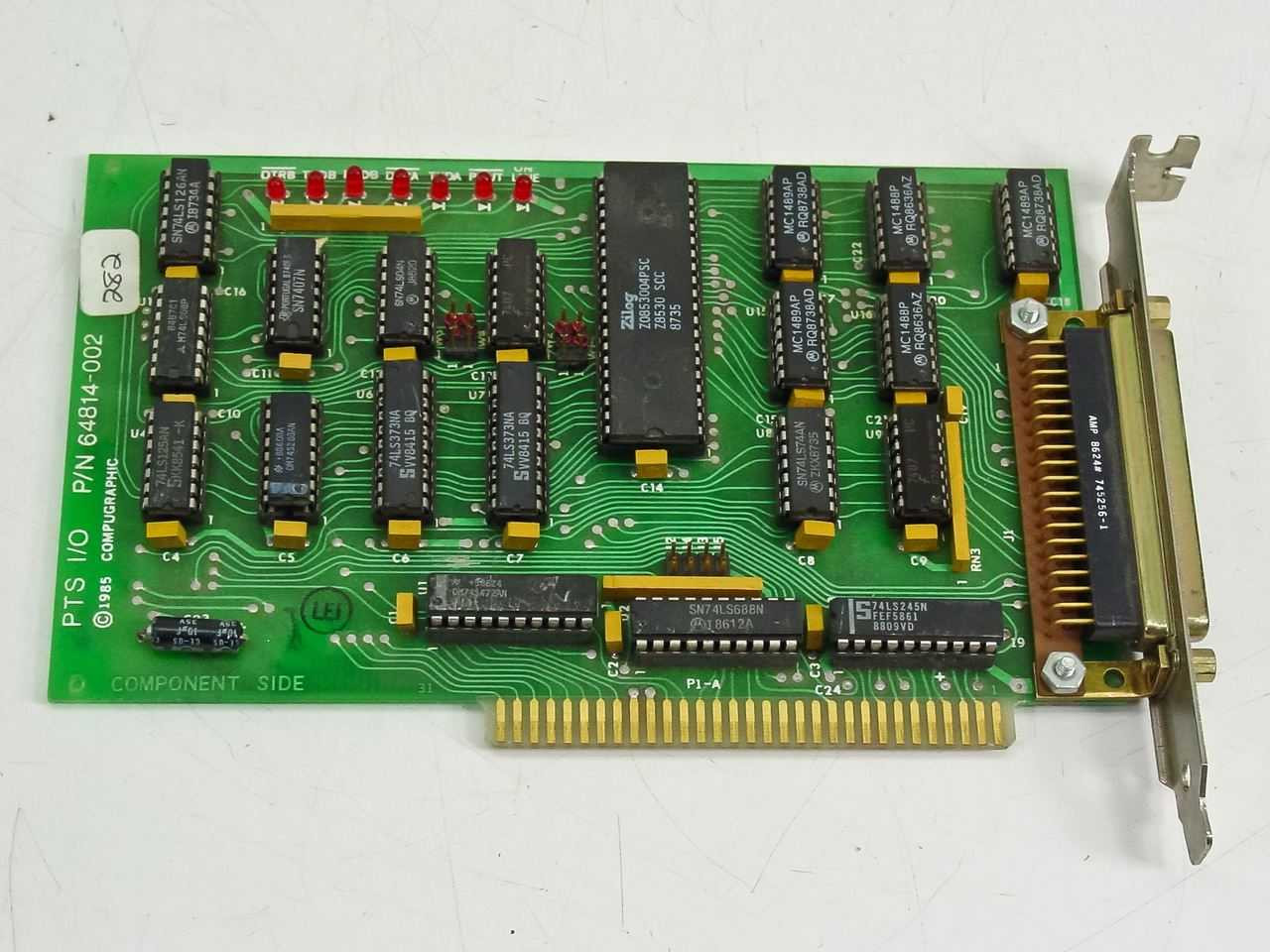 Compugraphic 8Bit 37 Pin Controller Card Vintage 1985 (64814-002)