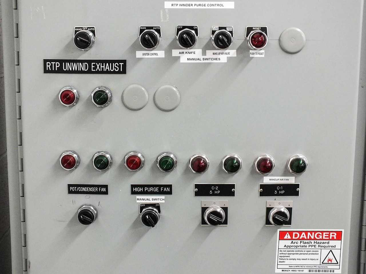 Hoffman Enclosed Industrial Control Panel Disconnect with Breakers (Two