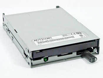 Mitsumi D359M3 1.44MB 3.5-inch floppy disk drive – front and top view showing Mitsumi label and drive slot without faceplate