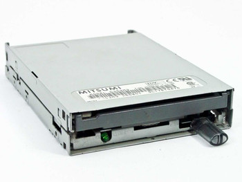 Mitsumi D359M3 1.44MB 3.5-inch floppy drive front and top view showing drive slot and Mitsumi label, no faceplate