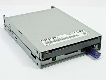Mitsumi D359M3 1.44MB 3.5-inch floppy drive – front/top angled view showing no faceplate, green LED, and Mitsumi label