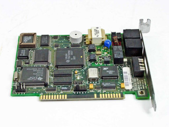 US Robotics Sportster 14.4 ISA modem PCB top view showing DSP chip, relay, and ISA edge connector