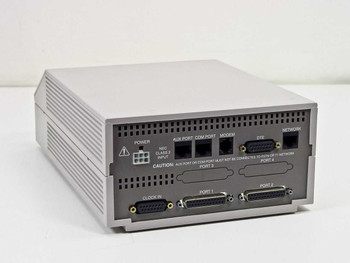 AT&T Paradyne 3160-A2-210 rear panel showing Power, AUX Port, COM Port, Modem, DTE, Network, Clock In, Port 1, Port 2, Port 3, and Port 4 connectors