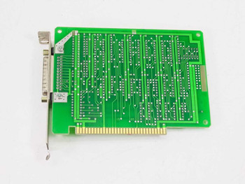 Mitsubishi WEPR10 DC280179D ISA parallel card — PCB rear/solder side view showing traces and DB25 bracket