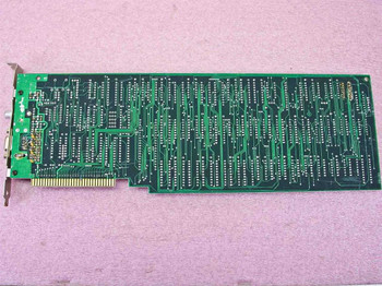 Zenith Data Systems 85-2892-1 ISA video card – solder/bottom side view showing full PCB trace layout and ISA edge connector
