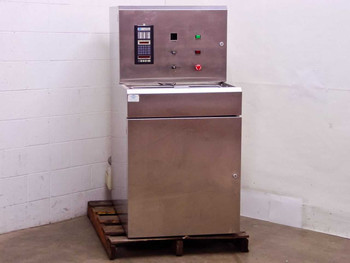ITS UC-7010 Microprocessor Wafer Box Washer – front view showing stainless steel upper enclosure and TYMKON control panel