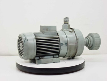 Bell & Gossett FST 3000 pump — rear-right 3/4 view showing motor cooling fins, pump body, and threaded outlet port on top