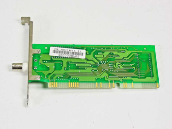 Artisoft PCB 2000/C Rev F ISA network card – rear (solder side) with label showing PCB 2000/C REV F 2L and barcode 0000030125