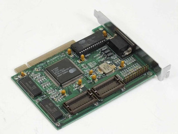 Cirrus Logic CL54M30PCI SMT PCI VGA video card – reverse side angled view showing solder side and card edge connector