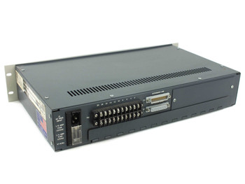 PADS Development Labs Series 100 Voice Terminal rear panel showing TB1 terminal block, Expansion Line DB25, and Expansion Drop DB25 connectors