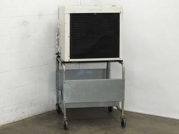 Mitsubishi MD-60 Line Cool spot air conditioner rear view showing condenser coil on mobile cart