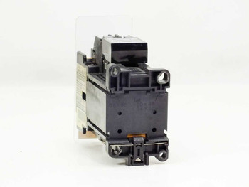 Fuji Electric SC-03/G contactor – left-side and rear view showing DIN rail mounting clip and body construction