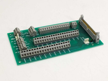FSI 290156-400 Interface Board — reverse top angle showing full terminal block layout and labeled connector positions