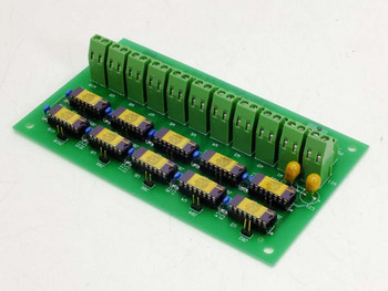 FSI 290168-400 Mercury Interface PCB front component side showing relay ICs and green screw terminal blocks