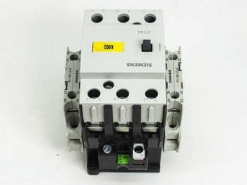 Siemens 3TF4422-0A contactor — rear/back view with 3TF44 label and K002 asset tag visible