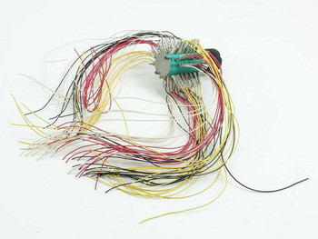 Electroswitch 205 9722 0118 001 16-Deck Rotary Selector Switch – top view showing full spread of multi-color pre-attached wire leads